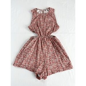 New American Eagle‎ Cutout Floral Romper Cottagecore Coquette Beachy Women's S